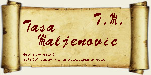 Tasa Maljenović vizit kartica
